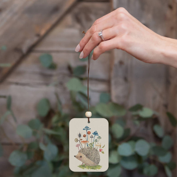 HEDGEHOG WITH MUSHROOMS CAR AIR FRESHENER