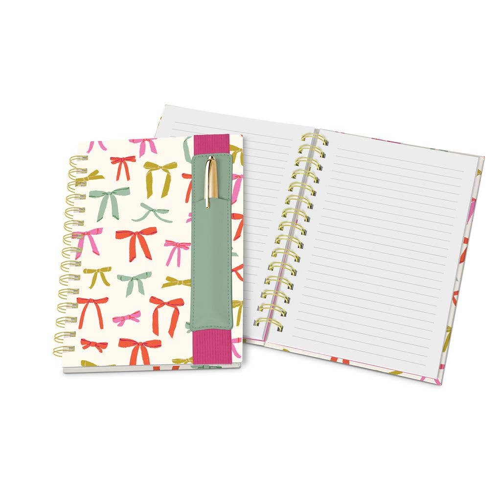 PUT A BOW ON IT OLIVER NOTEBOOK WITH PEN POCKET