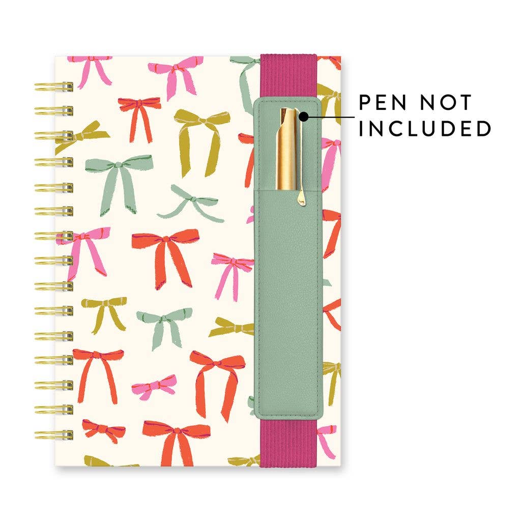 PUT A BOW ON IT OLIVER NOTEBOOK WITH PEN POCKET