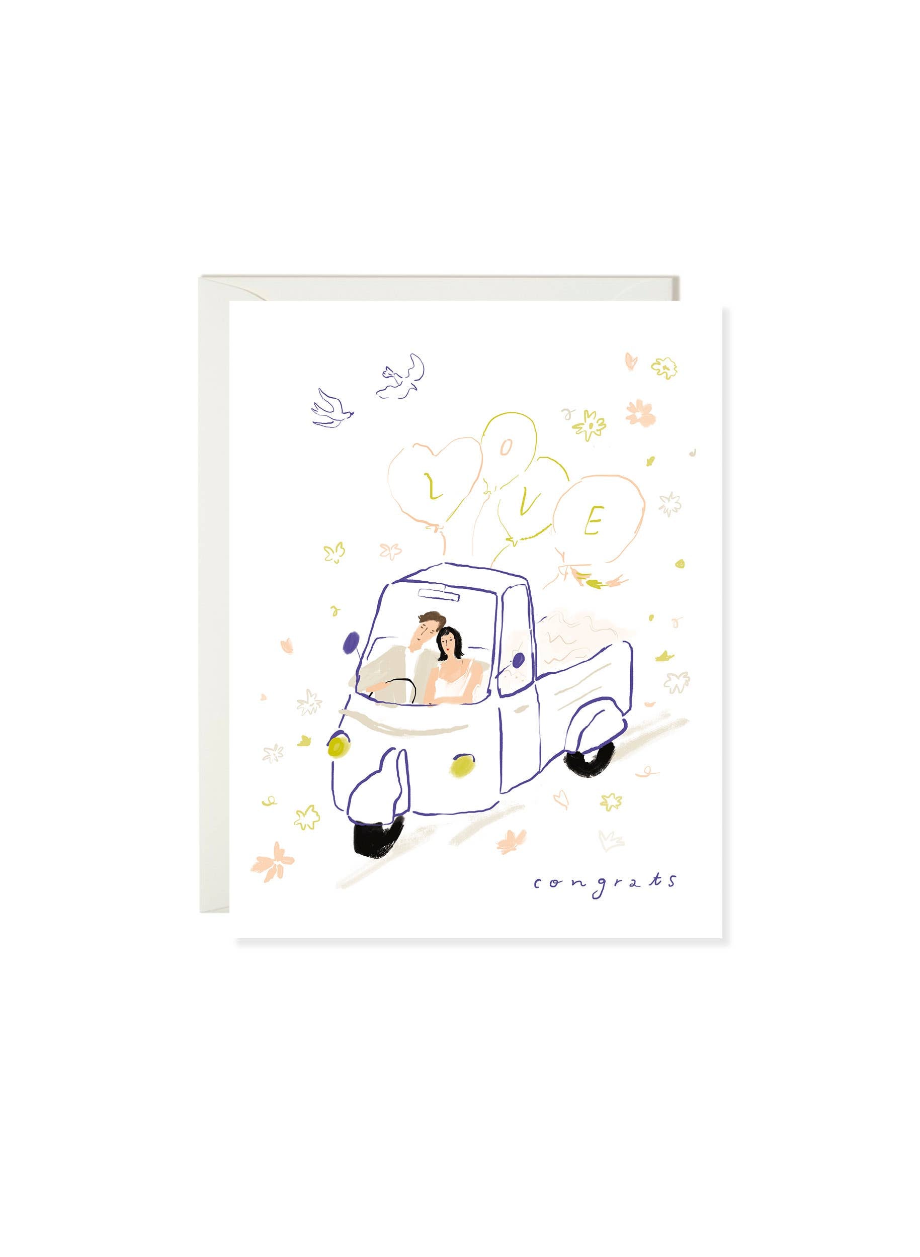 WEDDING CALESSINO - CLASSIC JUST MARRIED CARD