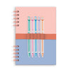 CORAL & SALT WATER HARPER SPLIT-SPIRAL NOTEBOOK & PEN SET