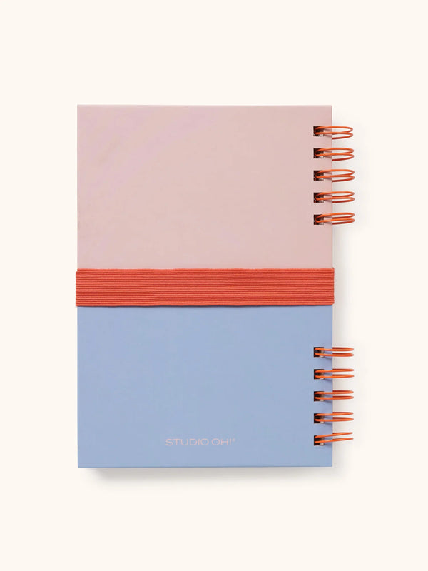 CORAL & SALT WATER HARPER SPLIT-SPIRAL NOTEBOOK & PEN SET