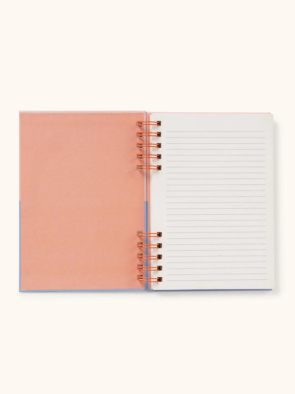 CORAL & SALT WATER HARPER SPLIT-SPIRAL NOTEBOOK & PEN SET