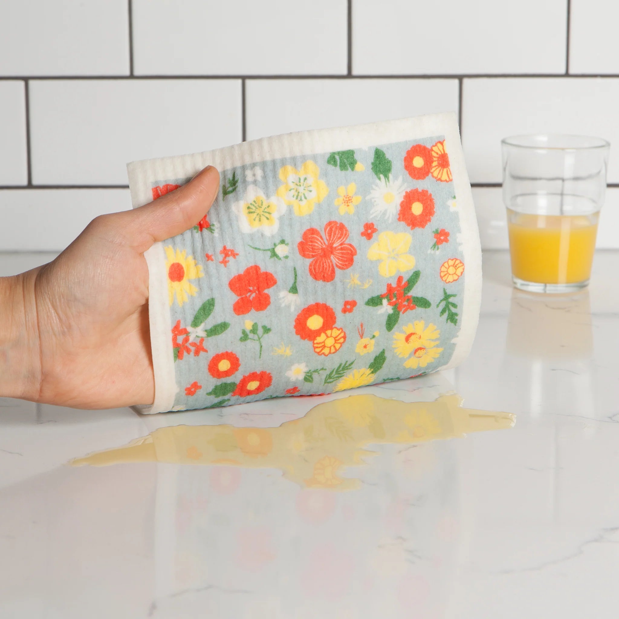 FLOWERS OF THE MONTH SWEDISH DISH TOWEL