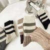 RIB KNIT COLOR BLOCK STRIPE SOCKS