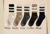 RIB KNIT COLOR BLOCK STRIPE SOCKS