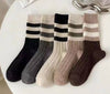RIB KNIT COLOR BLOCK STRIPE SOCKS