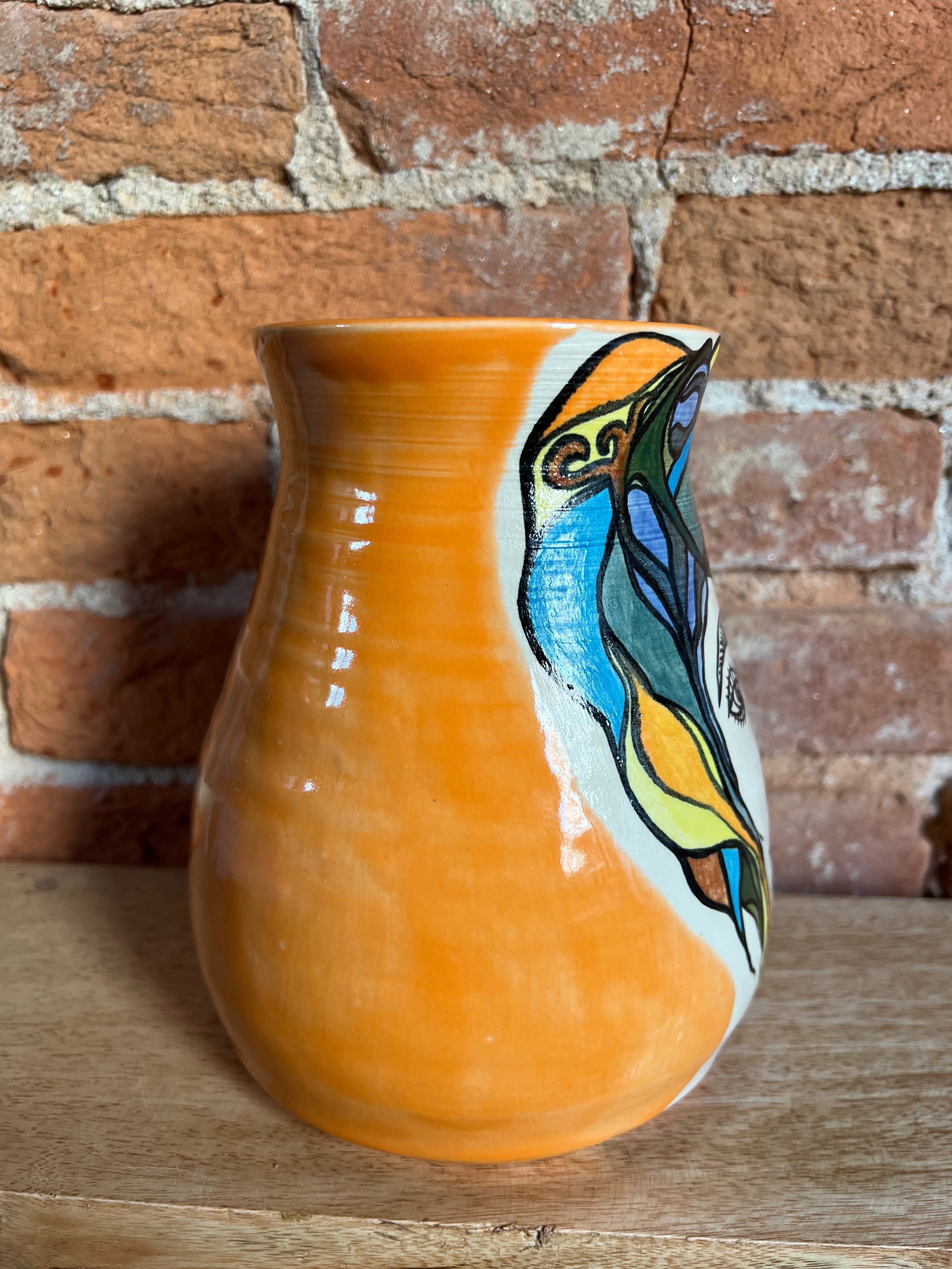 TB ORANGE WOMAN VASE 8/7
