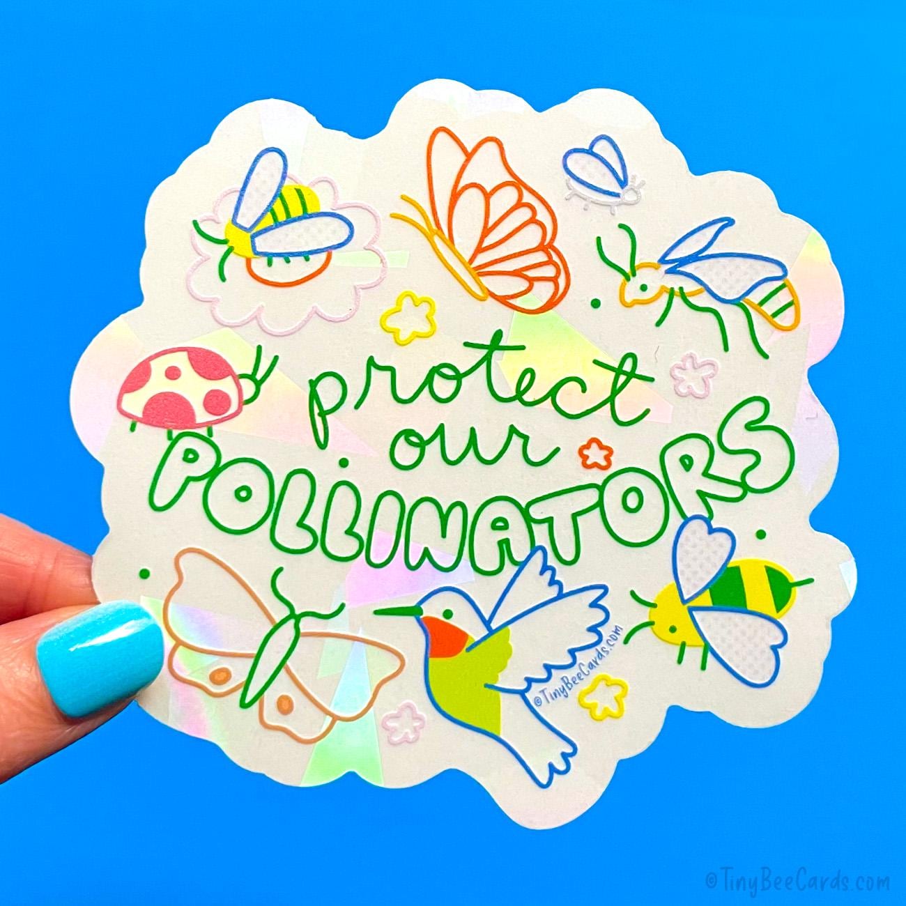 PROTECT OUR POLLINATORS BUG LOVER SUNCATCHER DECAL