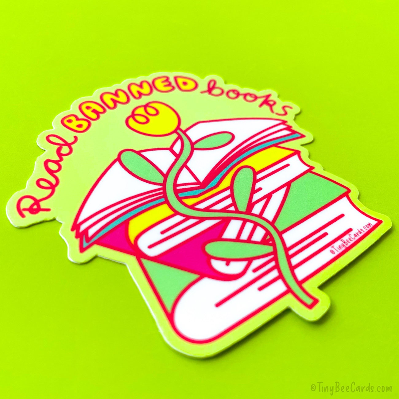 READ BANNED BOOKS VINYL STICKER