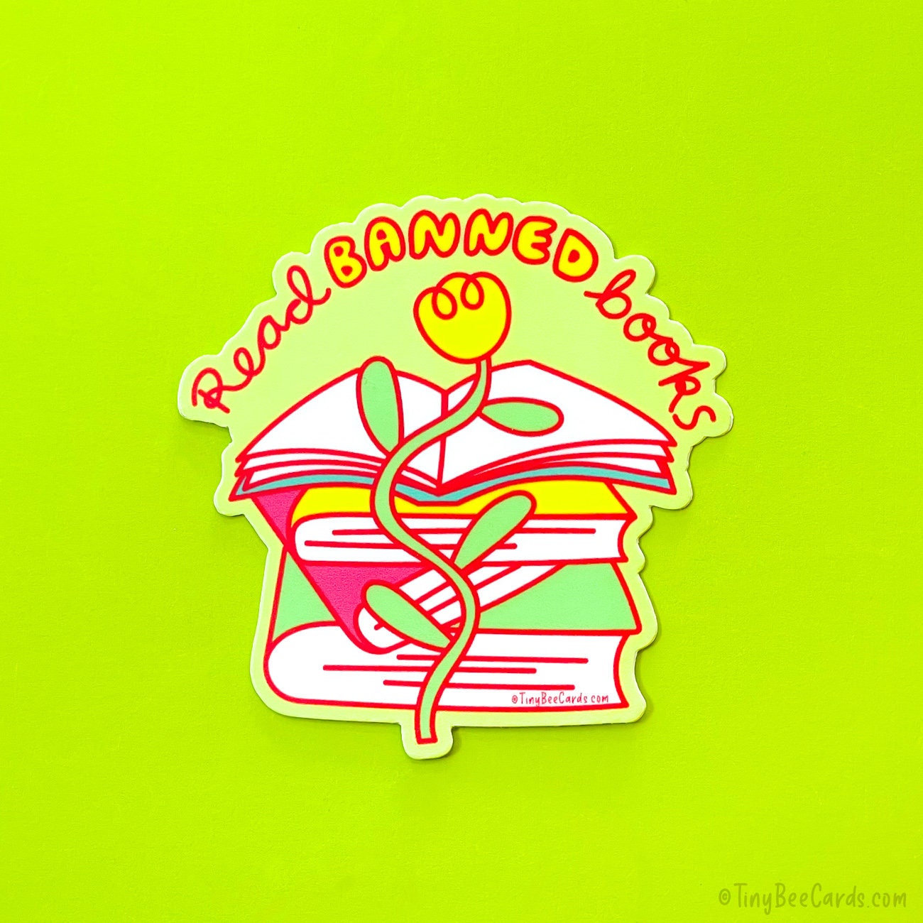 READ BANNED BOOKS VINYL STICKER