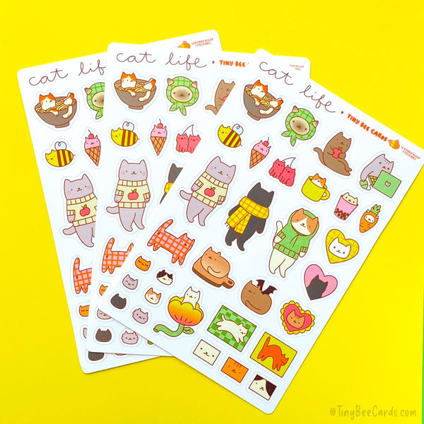 CAT LIFE STICKER SHEET