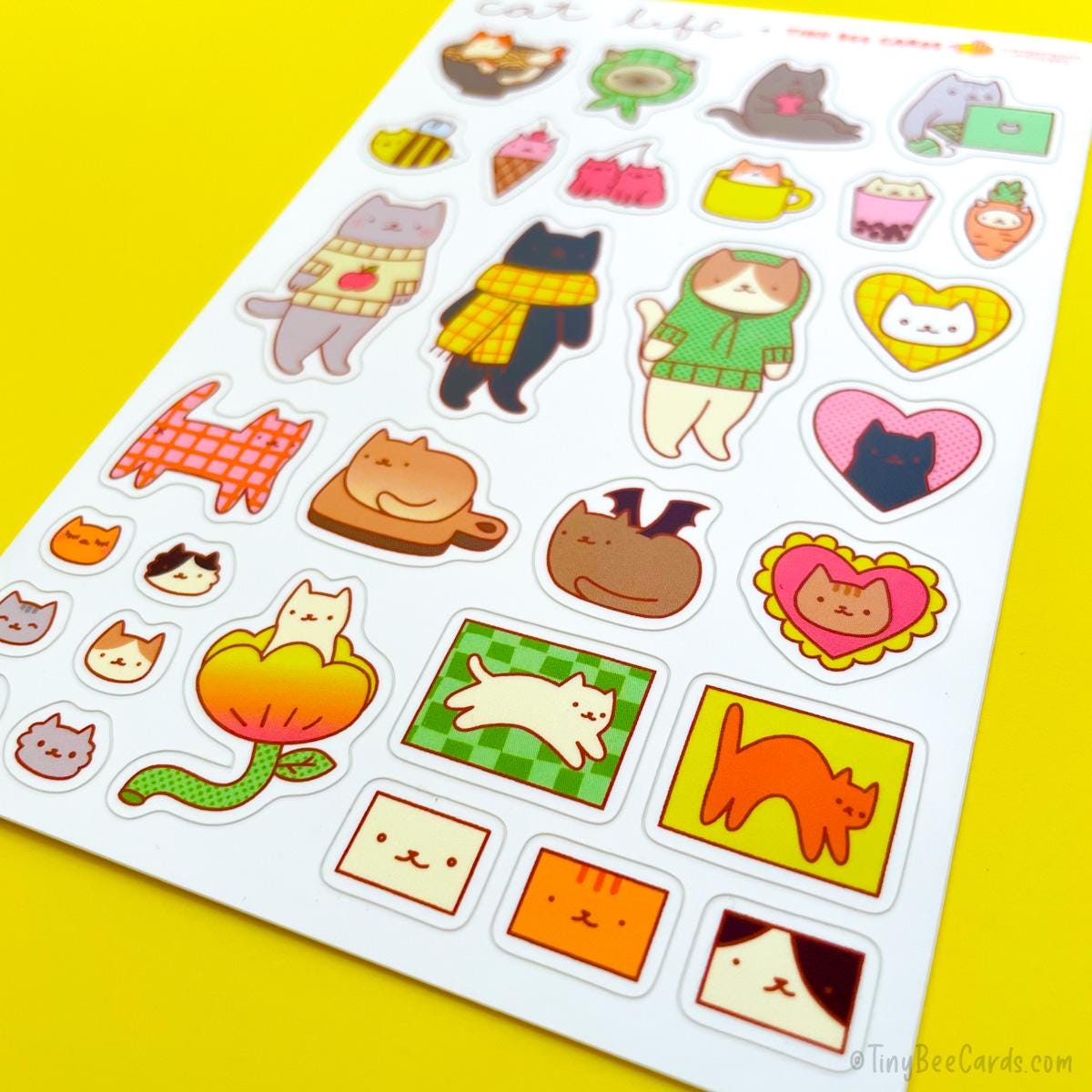 CAT LIFE STICKER SHEET