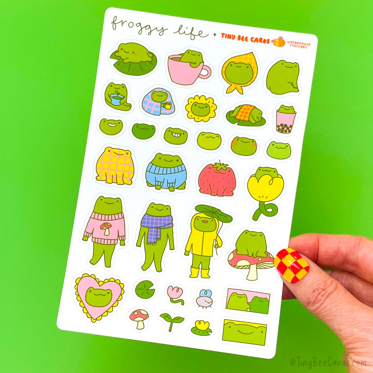 FROG LIFE STICKER SHEET