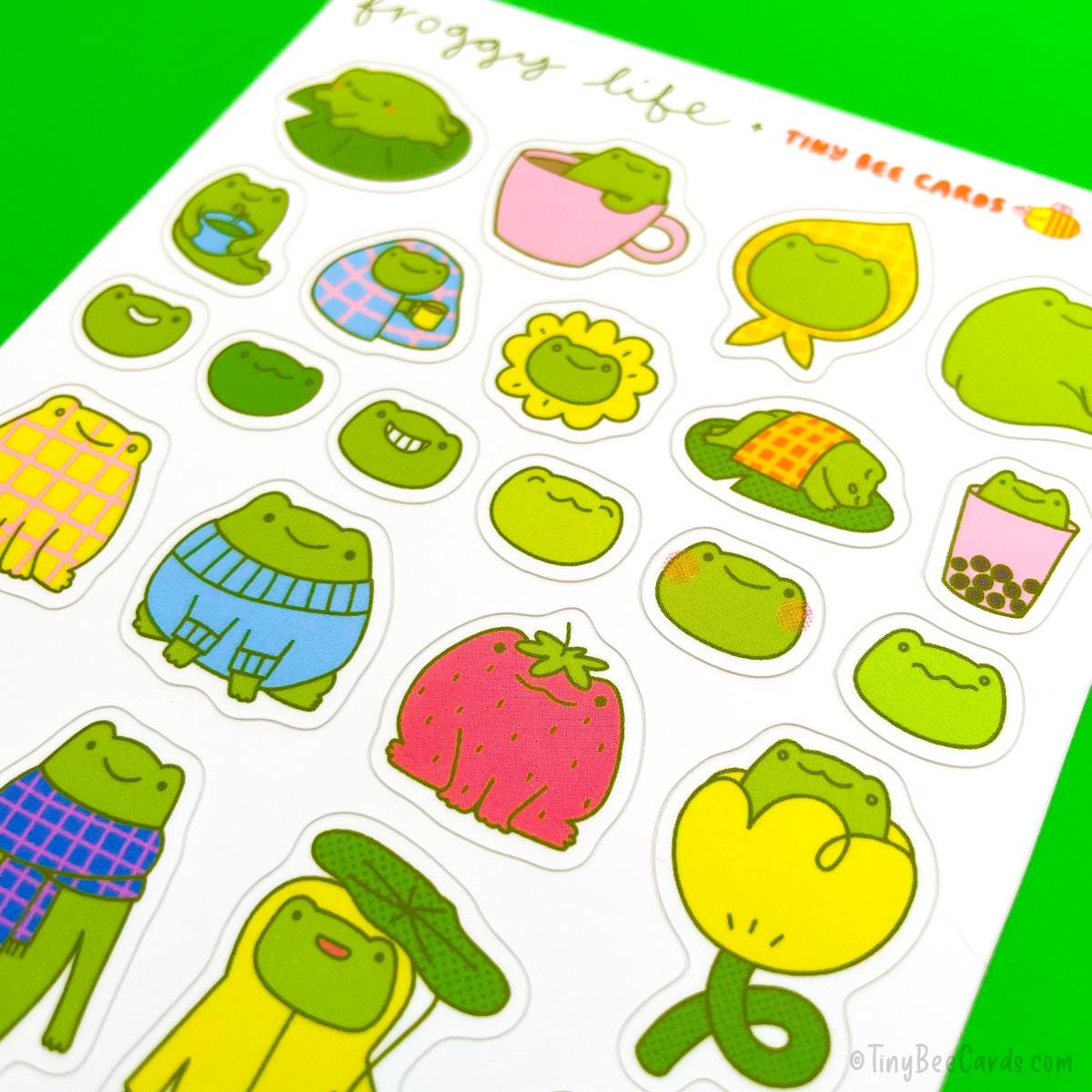 FROG LIFE STICKER SHEET