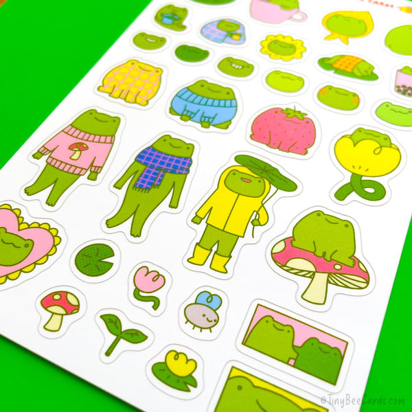 FROG LIFE STICKER SHEET