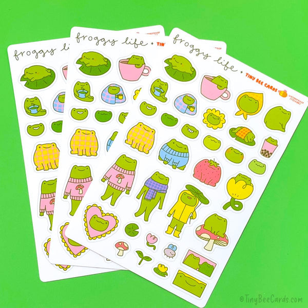 FROG LIFE STICKER SHEET