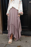 FOREVER BEAUTY MAXI SKIRT - MUSHROOM