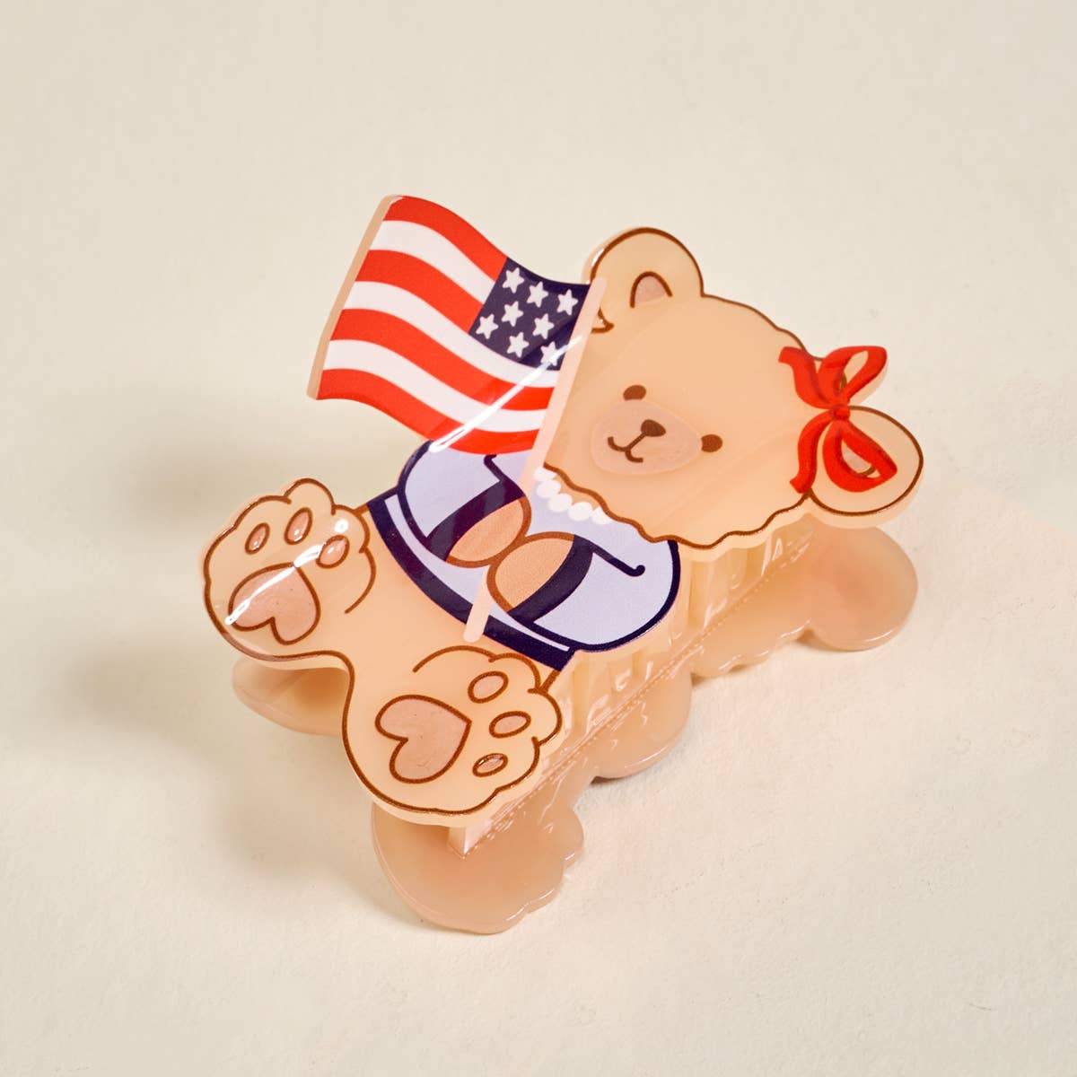 SHAPE UP CLAW CLIP-STAR SPANGLED BEAR