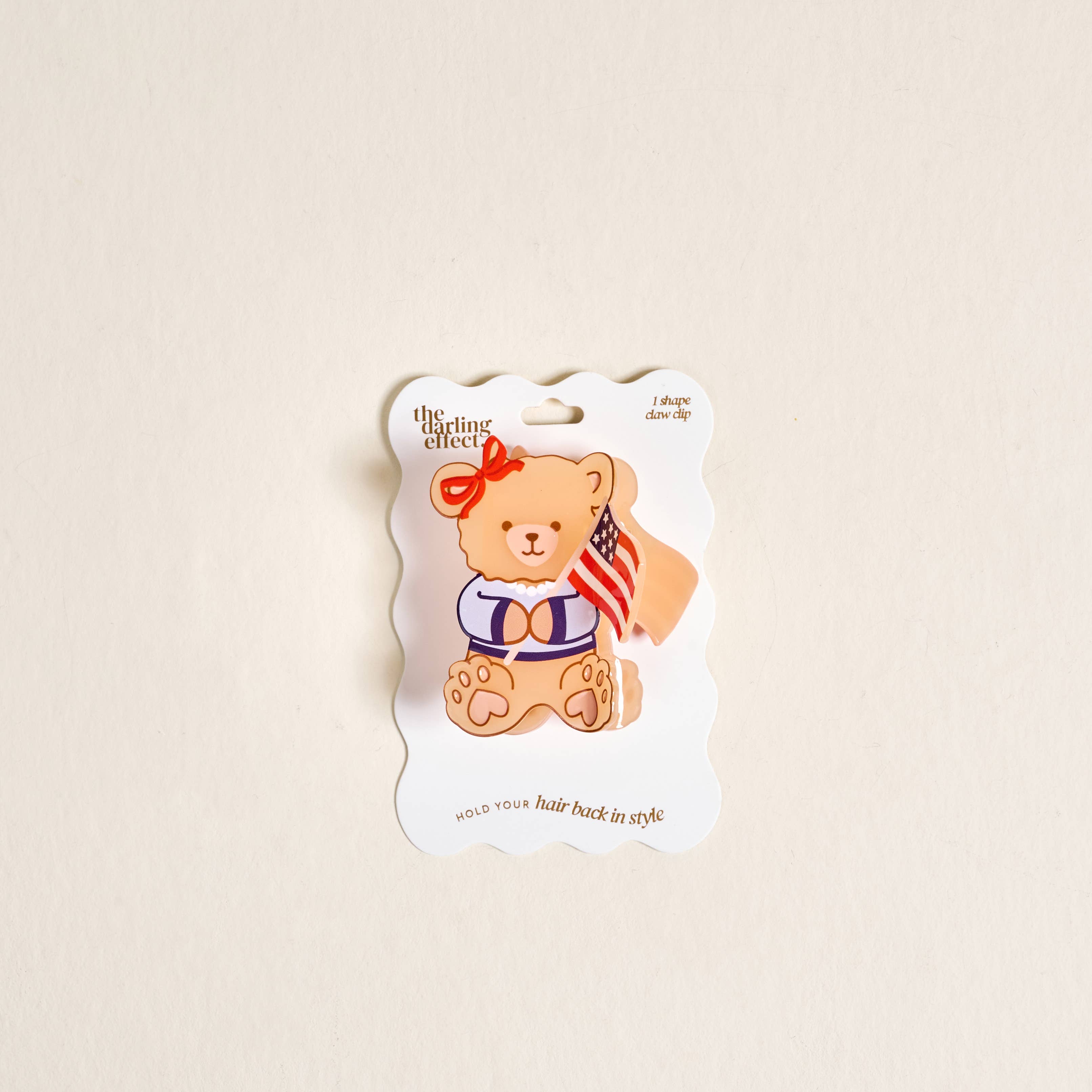 SHAPE UP CLAW CLIP-STAR SPANGLED BEAR