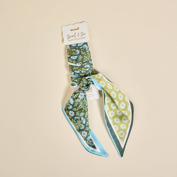 TWIRL & TIE SCARF ACCESSORY-EVERBLOOM FOREST GREEN