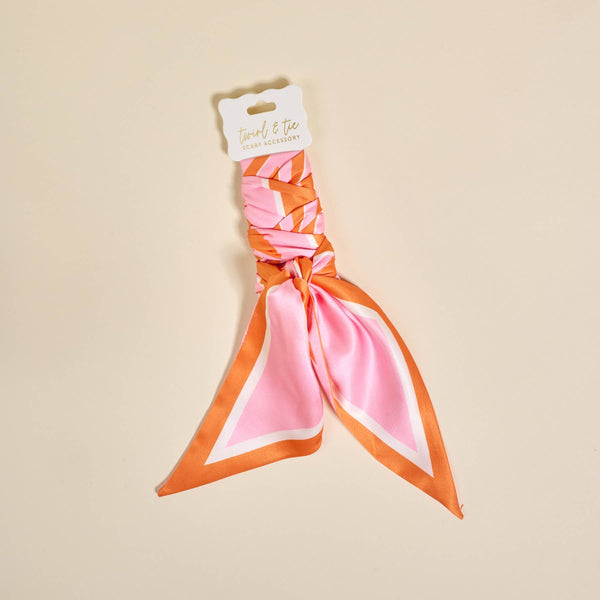 TWIRL & TIE SCARF ACCESSORY-SICILY STRIPES PINK