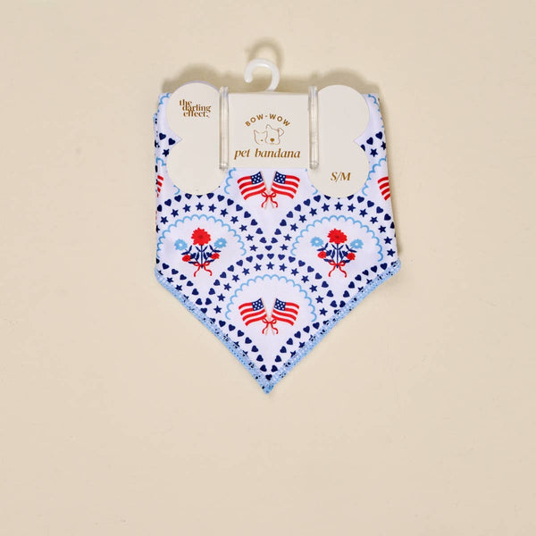 BOW-WOW PET BANDANA-ALL-AMERICAN DARLING