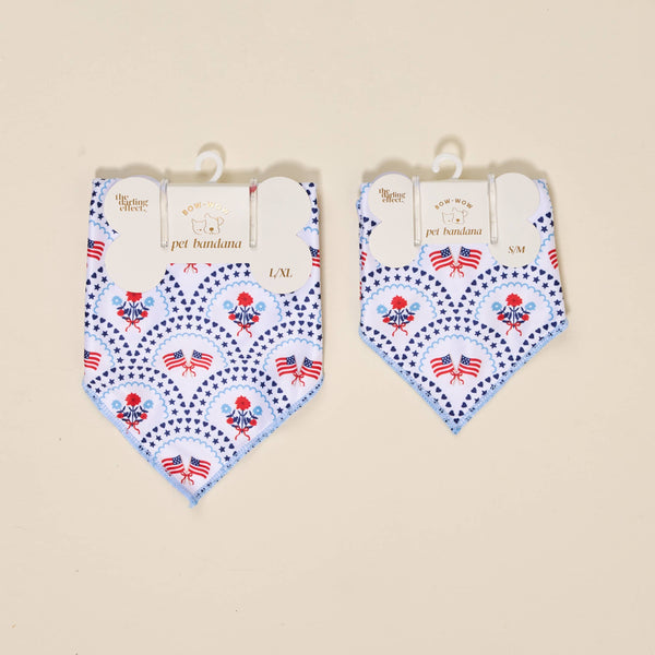 BOW-WOW PET BANDANA-ALL-AMERICAN DARLING