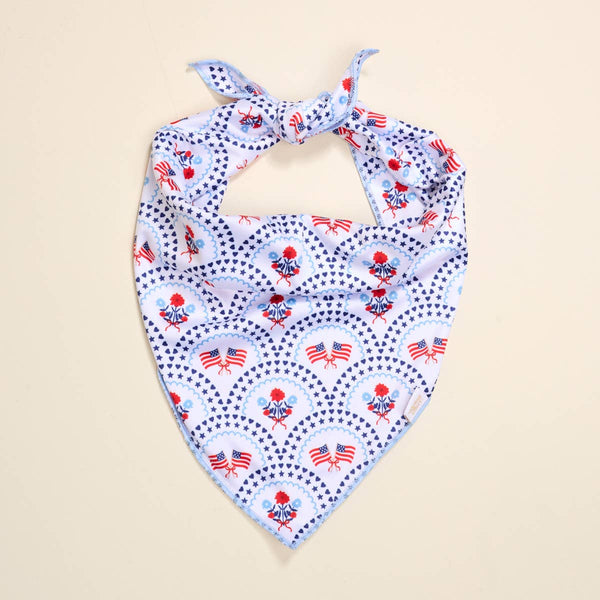 BOW-WOW PET BANDANA-ALL-AMERICAN DARLING