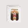 CHOCOLATE LAYERED CAKE FLOWERS HAPPY BIRTHDAY GREETING CARD