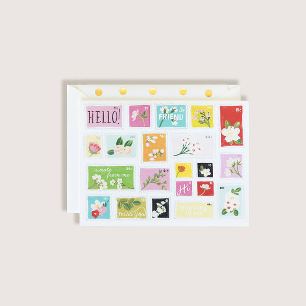 A NOTE FOR YOU POSTAL STAMPS GREETING CARD