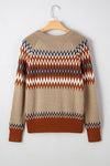 EVA AZTEC CREW NECK SWEATER