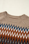 EVA AZTEC CREW NECK SWEATER