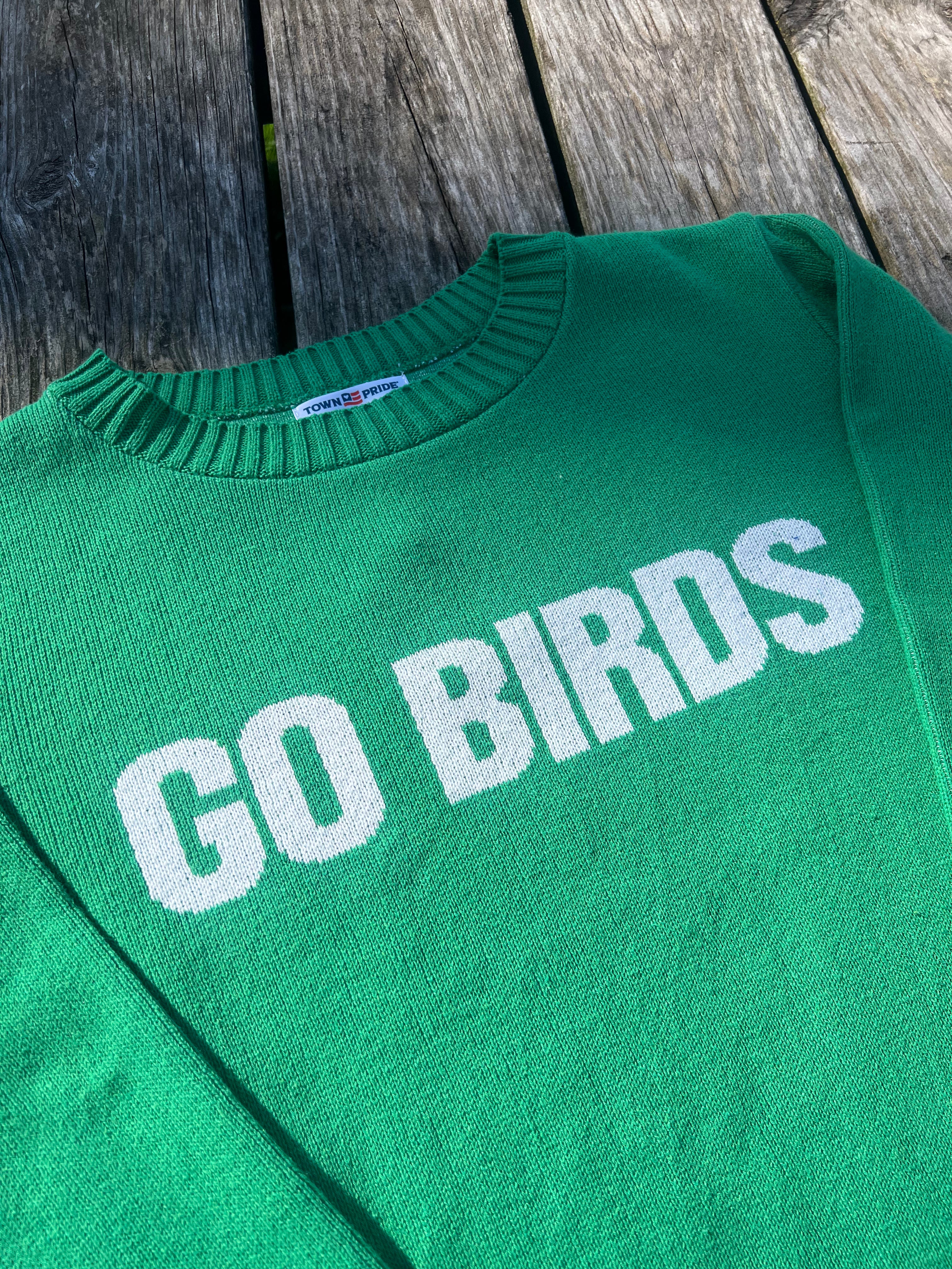 GO BIRD KELLY GREEN SWEATER