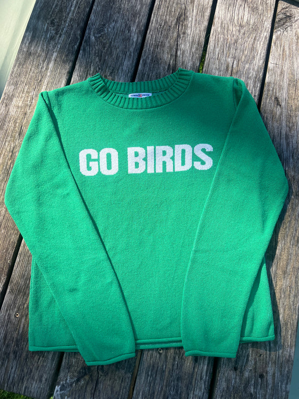 GO BIRDS KELLY GREEN SWEATER