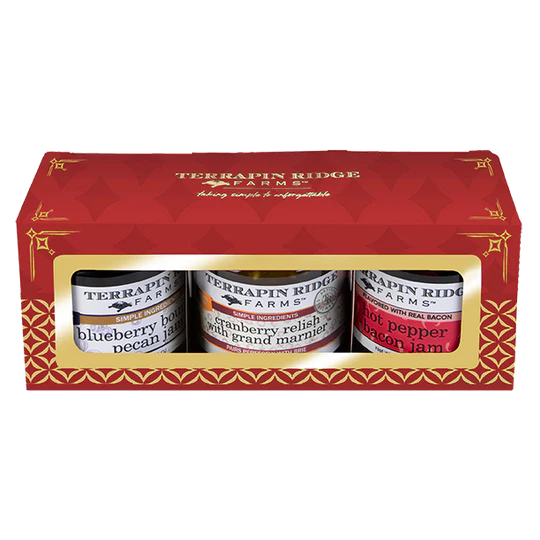 3 pack of sweet jam in red and gold box