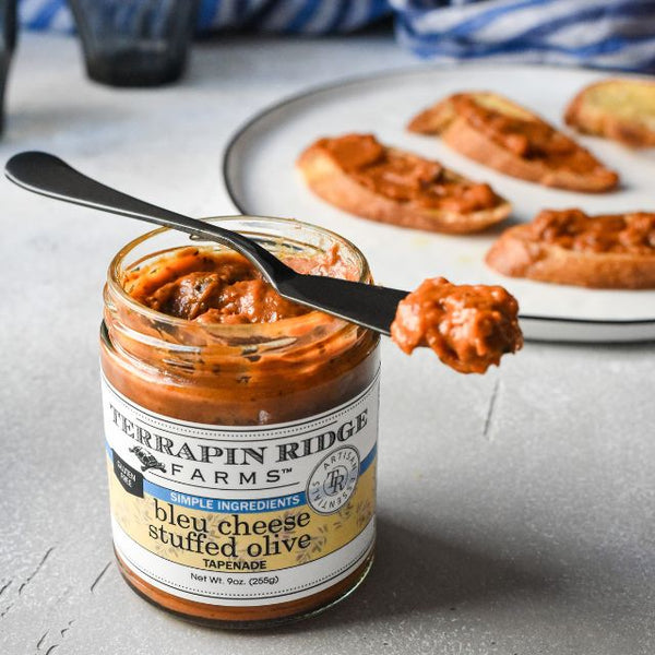 BLUE CHEESE STUFFED OLIVE TEPENADE