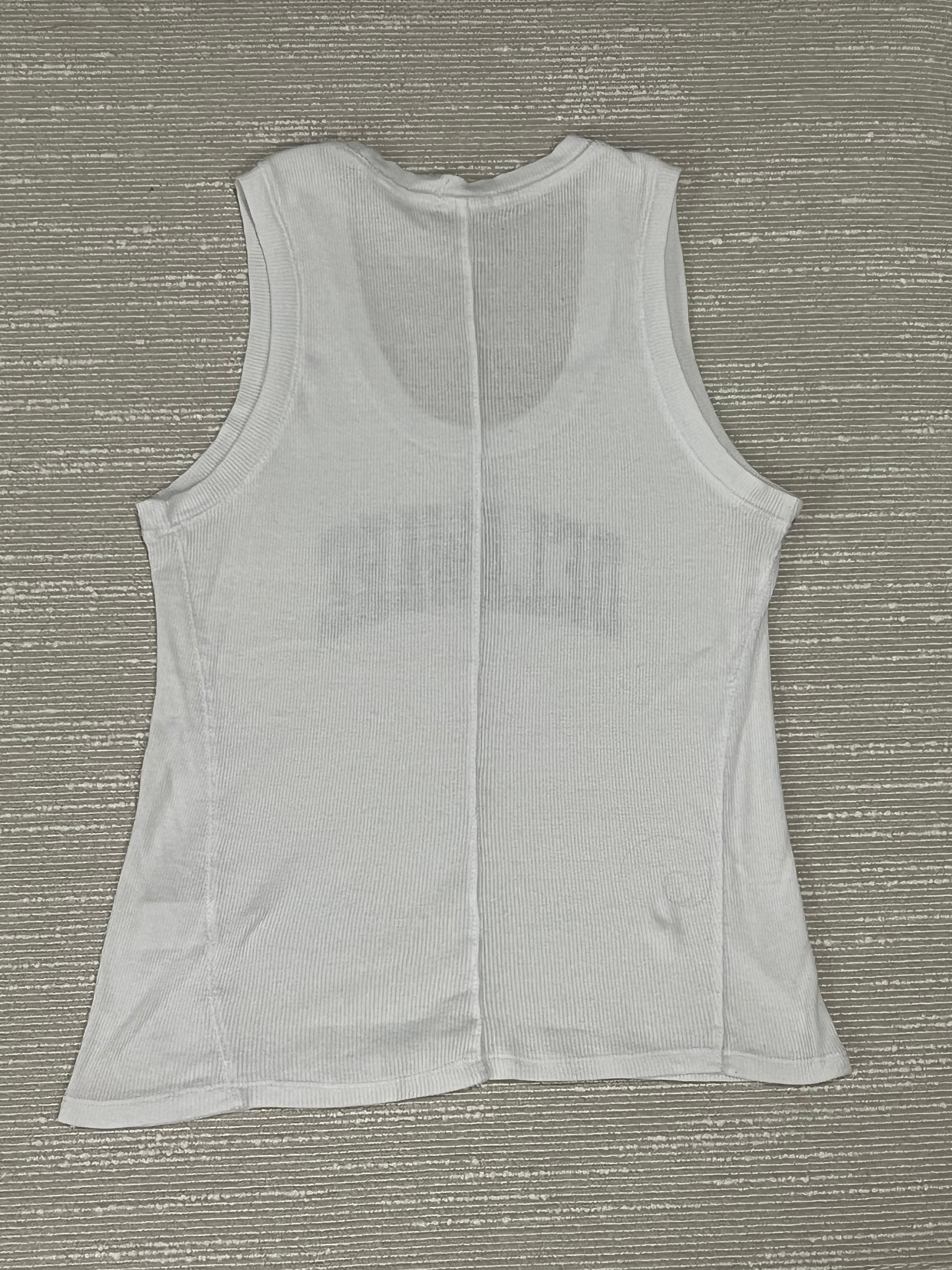 DE RIBBED U-NECK TANK