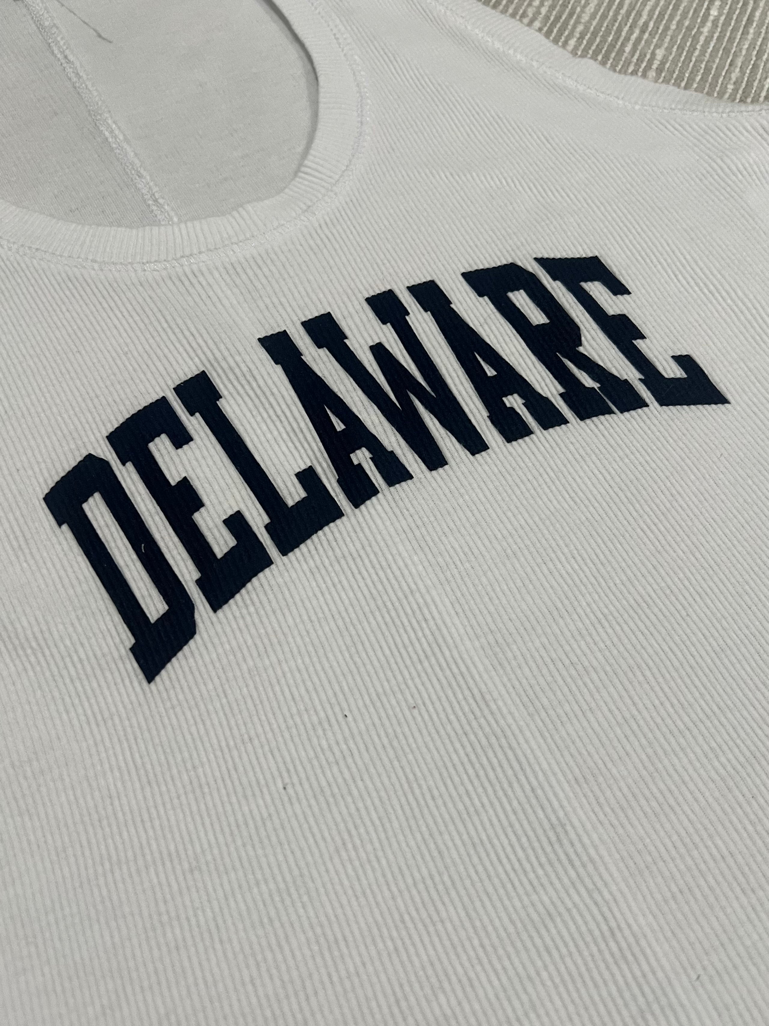 DE RIBBED U-NECK TANK