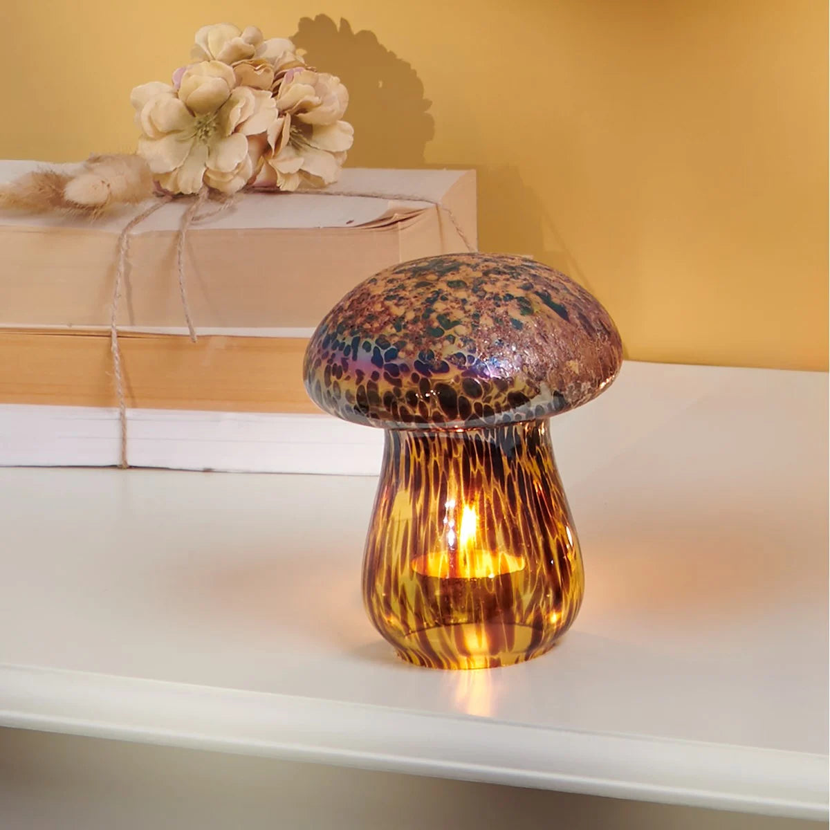 TORTOISESHELL MUSHROOM FIGURINE