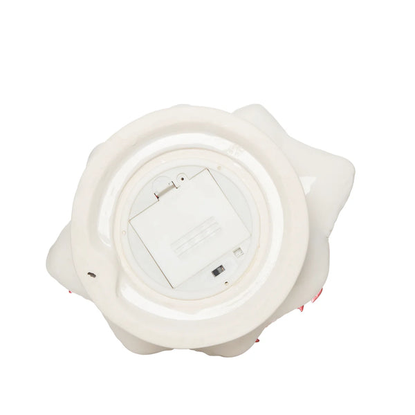 WHITE CERAMIC LIGHT UP CARDINAL TREE