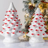 WHITE CERAMIC LIGHT UP CARDINAL TREE