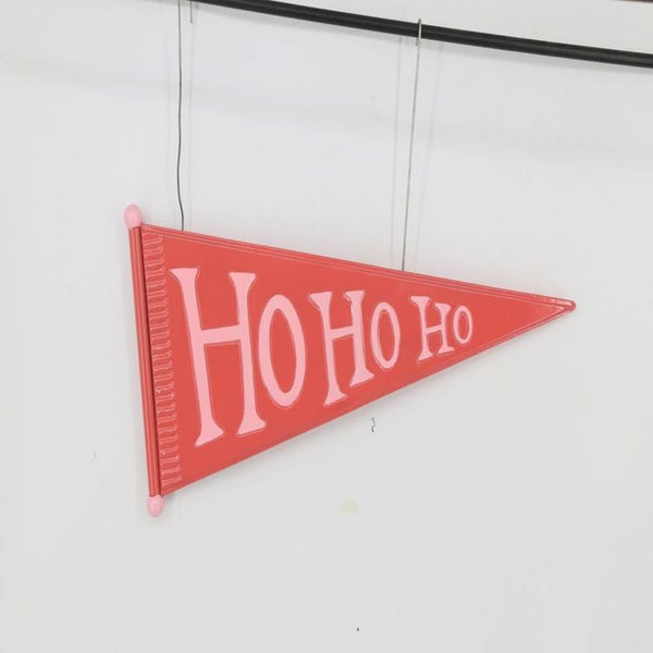 Metal Ho Ho Ho Pennant
