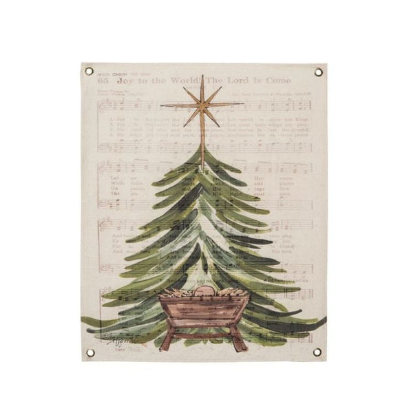 Fabric 23" Wall Art Manger Tree