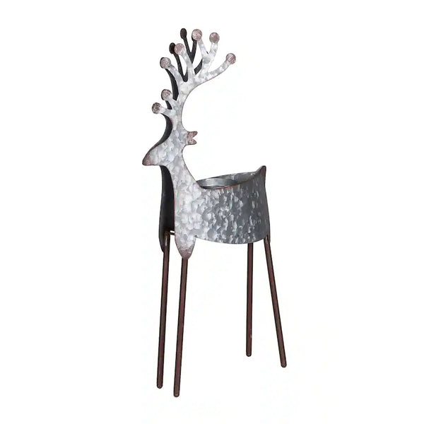 SMALL METAL REINDEER CANDLE HOLDER