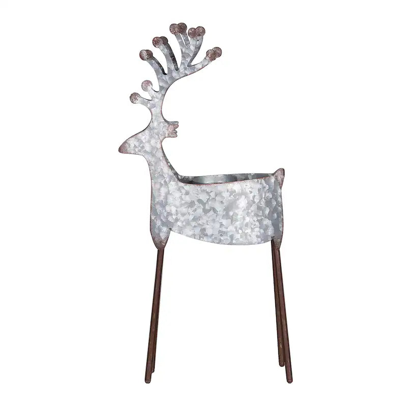 SMALL METAL REINDEER CANDLE HOLDER