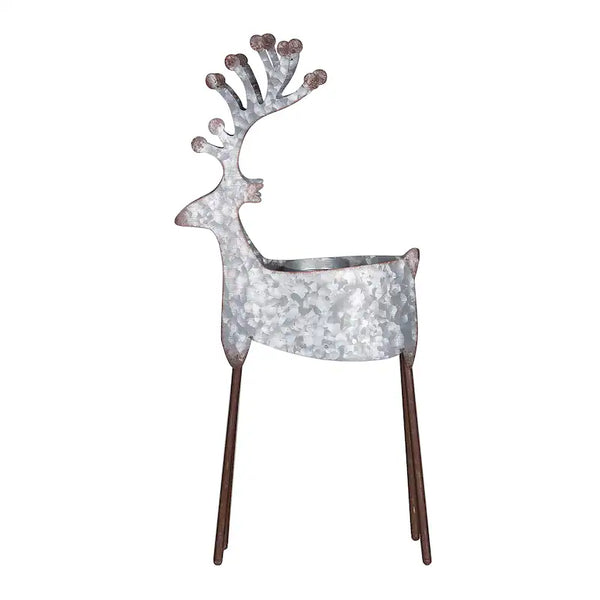 SMALL METAL REINDEER CANDLE HOLDER
