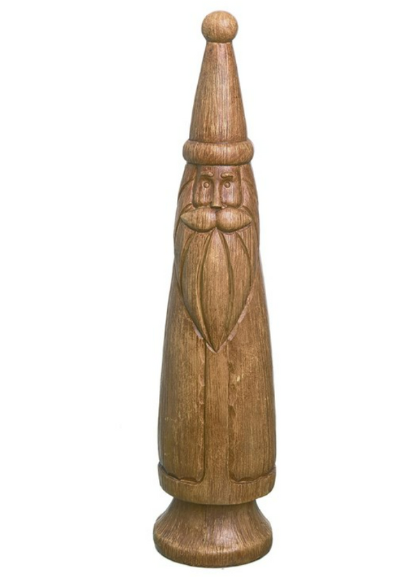 RESIN WOOD LOOK SLIM SANTA