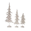 Metal Rustic Snowy Trees S/3