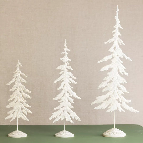 METAL RUSTIC SNOWY TREES